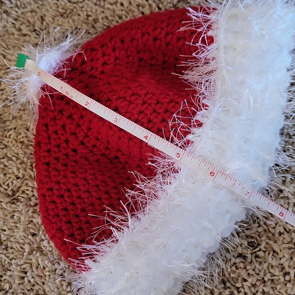 CCO SALE NWOT "FUR" trimmed hat, red, white, Santa, Unisex, new - Picture 6 of 11